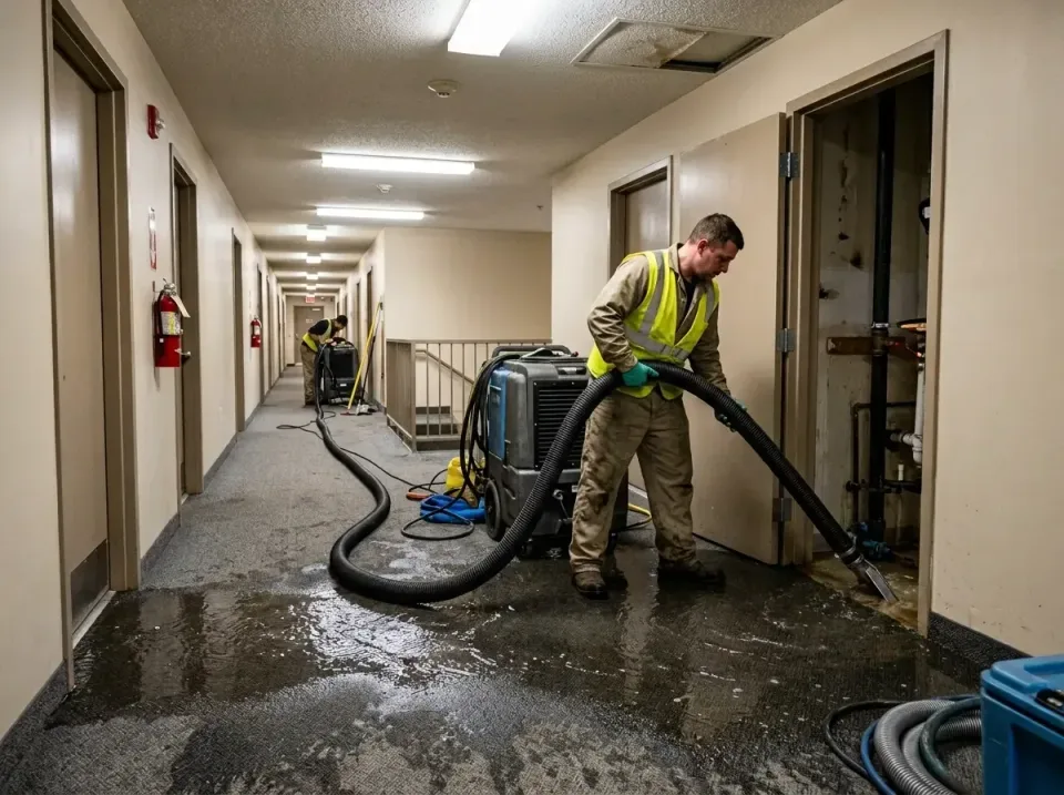 multi-unit-apartment-hallway-f-005 — frequently asked questions, Emergency Burst Pipe Water Extraction & Removal in Ingalls…
